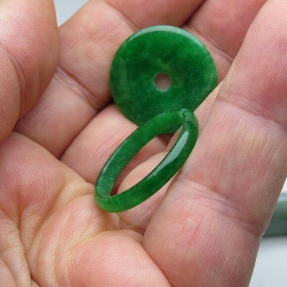Baikalla Apple-Green & White Burmese Jadeite Jade  \